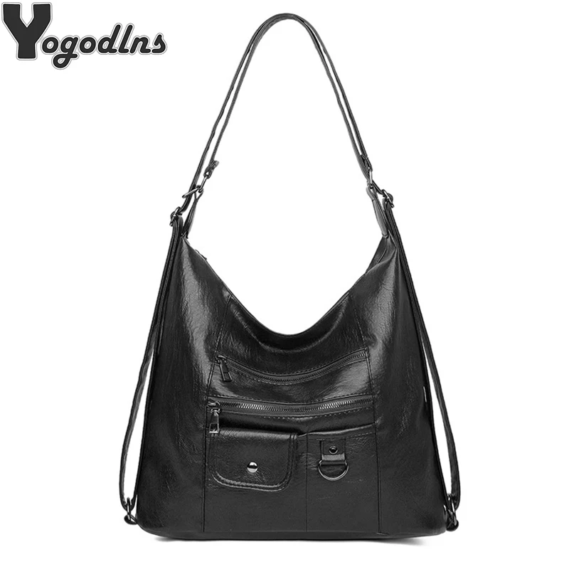 Bolsa tote de couro pu casual para mulheres, bolsa hobo de grande capacidade, retrô, patchwork, bolsa de ombro feminina, bolsa de compras crossbody