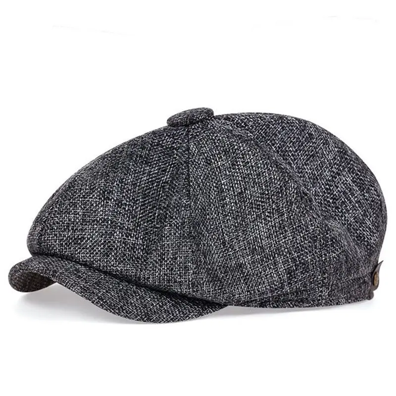 Chapéu de jornaleiro casual masculino primavera outono retro boina chapéus selvagens chapéus casuais unisex boné octogonal selvagem para homens bonés de rua gorras - Imagem 4