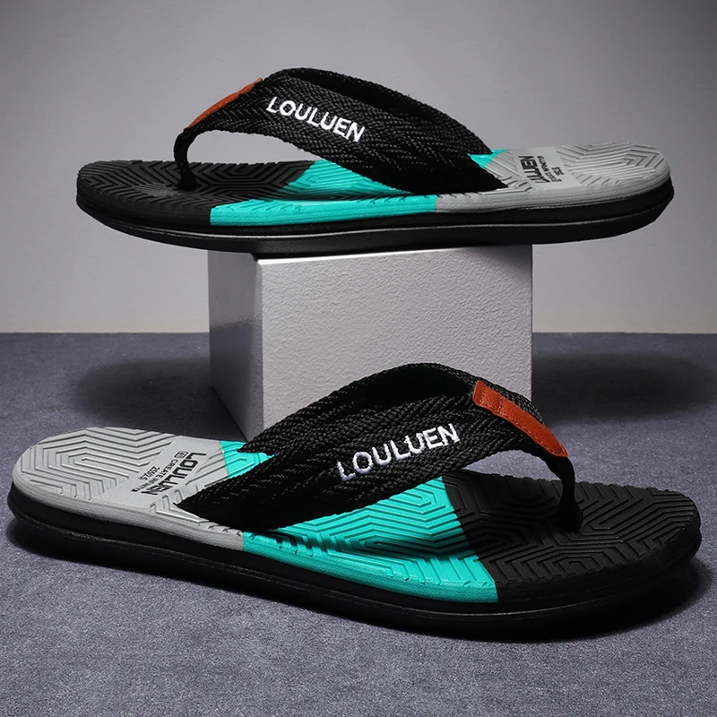 Alta qualidade venda quente dos homens flip flops verão praia flip flops moda respirável casual praia chinelos verão ao ar livre - Imagem 2
