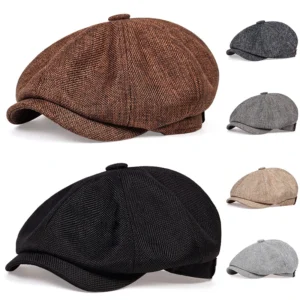 Chapéu de jornaleiro casual masculino primavera outono retro boina chapéus selvagens chapéus casuais unisex boné octogonal selvagem para homens bonés de rua gorras