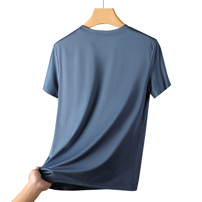 CHRLCK-T-Shirt Masculina de Secagem Rápida, Respirável, Caminhadas, Camisetas de Pesca, Macia, Elasticidade, Camisa Curta Esportiva ao Ar Livre, Verão - Imagem 6