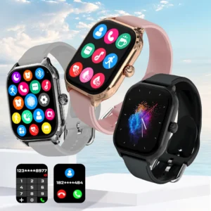 LAXASFIT H9 e H6 Smartwatch Dial para atender as chamadas Rastreamento de calorias Frequência cardíaca Monitoramento de oxigênio no sangue Bluetooth Relógio inteligente